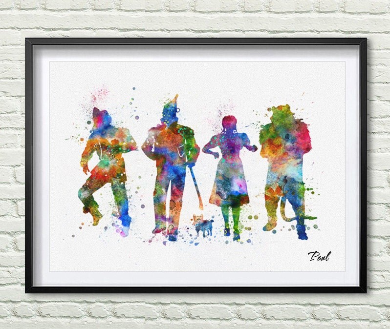 Wizard of Oz Art Print Watercolor poster Wizard of Oz wall art