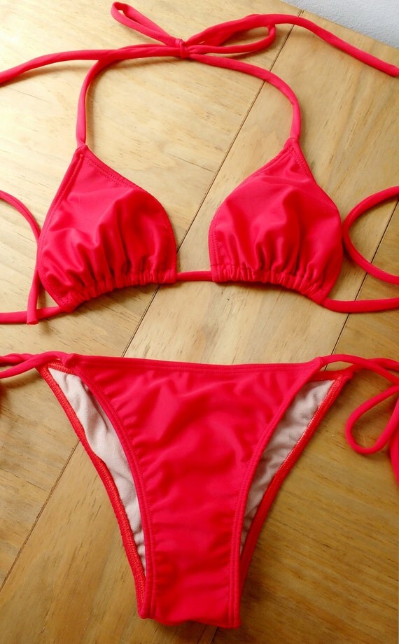 Brazilian bikini String bikini Red bathing by MakaiHaleBrazil