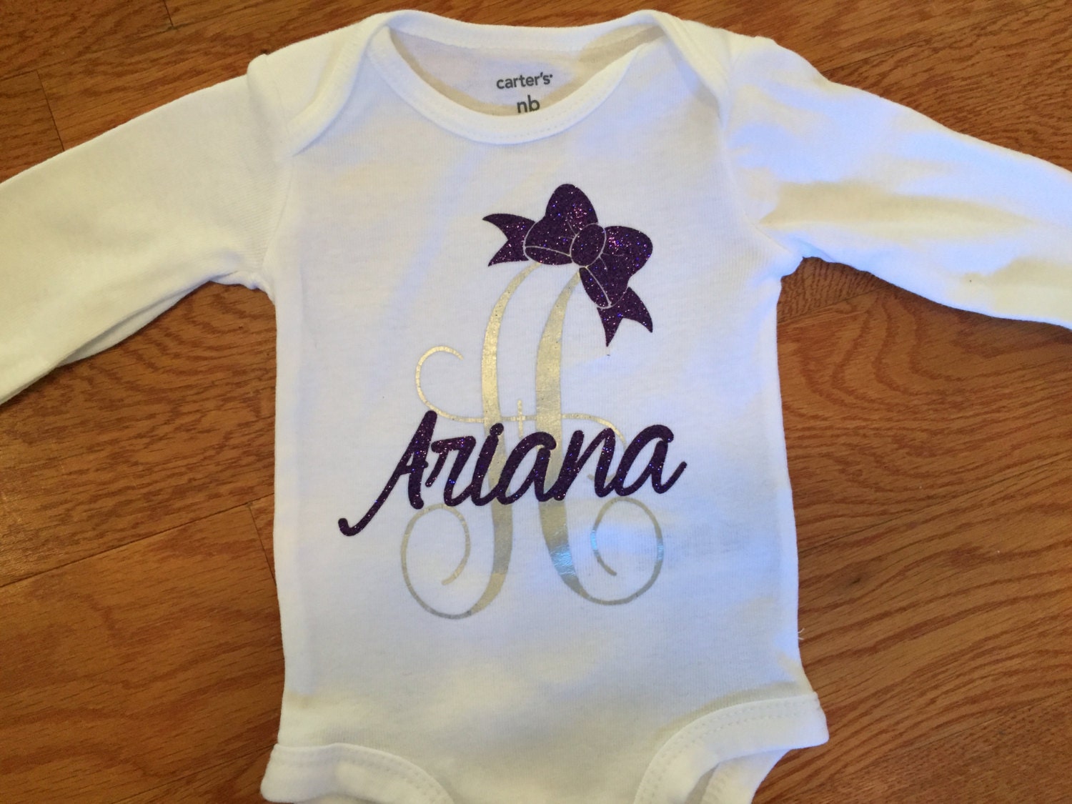 Personalized Baby Girl Onesie. Newborn Outfit. Baby Name