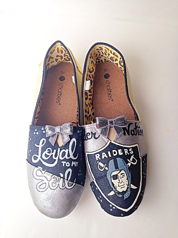 Oakland raiders custom canvas shoes by BellaLaceBoutique