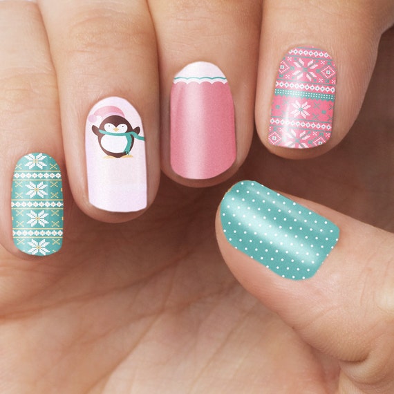 nail polish wraps itsPersonail Penguin from Wraps on Nail Etsy Studio Polish nail polish wraps itsPersonail Penguin from Wraps on Nail Etsy Studio Polish