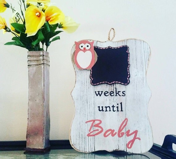 Baby Countdown Chalkboard Countdown To Baby by CraftyCatCanvases