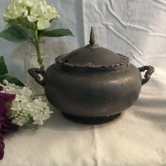 Silver Soup Tureen Acme Silverplate Company Boston Quadruple