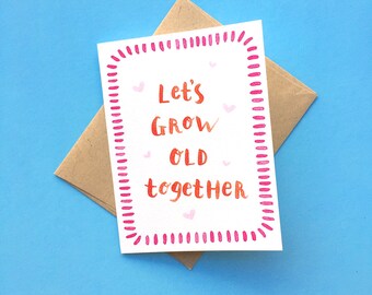 Grow old together | Etsy