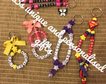 Thank you teacher keyring gifts different styles special best head assistant