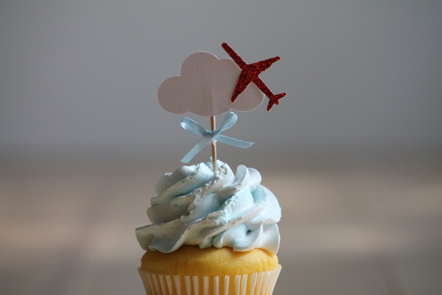 12 Airplane Cupcake Toppers Airplane Birthday Party