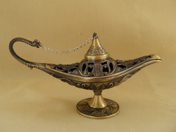 Egyptian Bronze metal Aladdin lamp Jennie lamp by ancientegypt