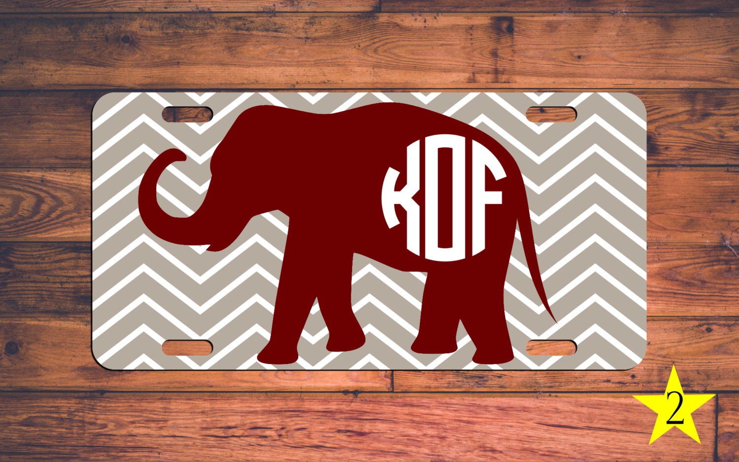 Monogrammed Alabama License Plate AL Custom Roll Tide Car Tag