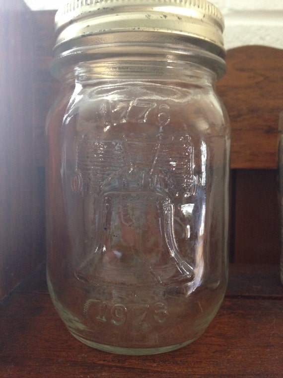 Bicentennial Liberty mason jar
