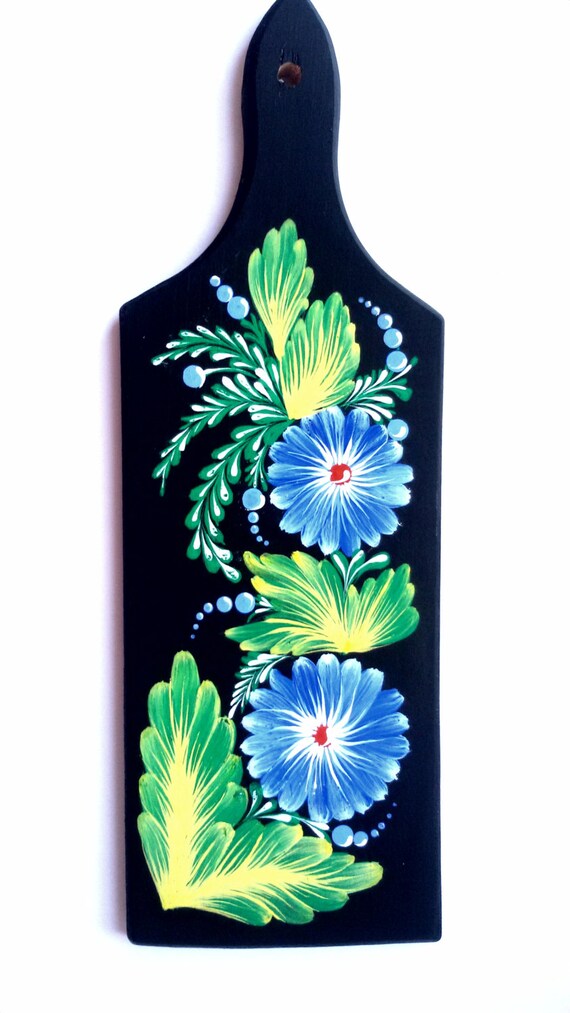 Wooden Cutting Board.Handmade Hand painted Ukrainian by LuisaVetta