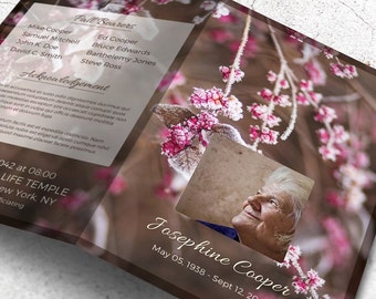 Printable Funeral Program, Obituary Template Editable with MS Word | Hello Sweet Winter