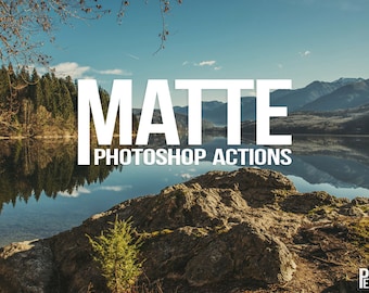 20 Adobe Photoshop Actions for Matte Finish - Vintage film effects