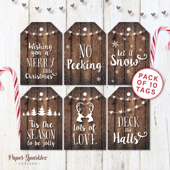 christmas gift tags rustic tags printable christmas tags