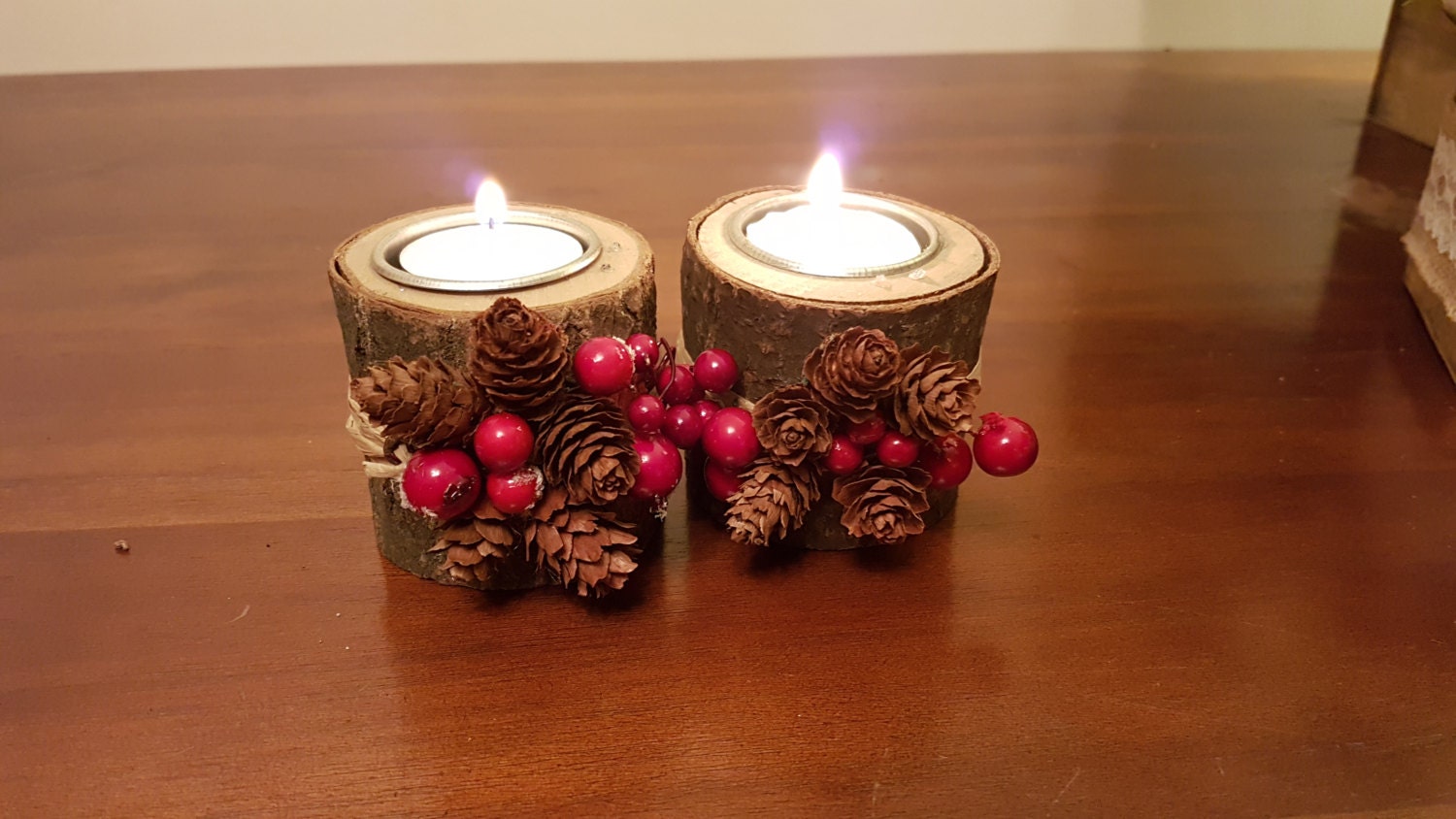 rustic christmas tealight holders rustic christmas tealight holders