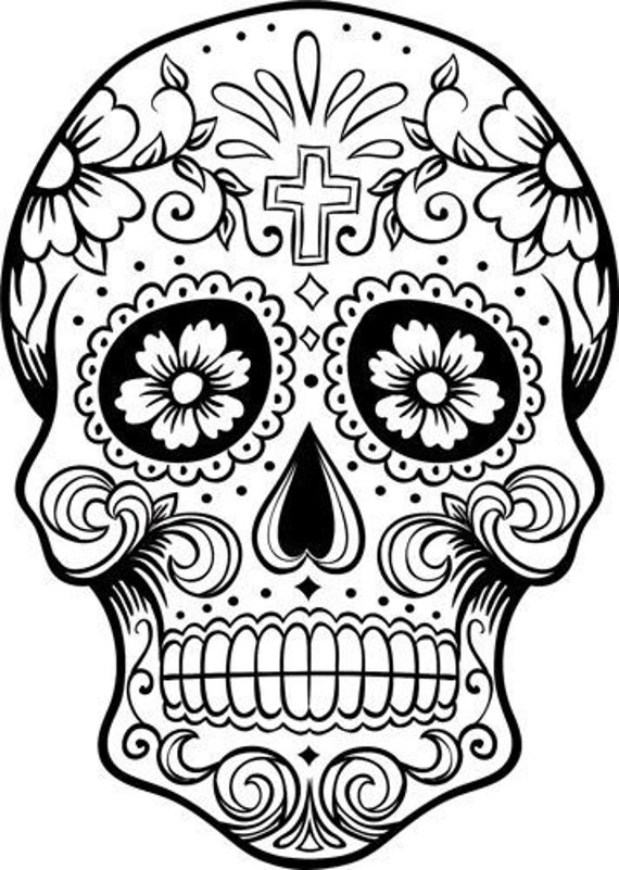 day of the dead flowers coloring pages - photo #29
