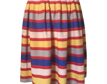 1950's Vintage Horizontal Striped Skirt