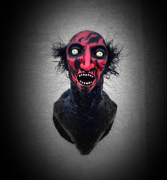 The Lipstick Face Demon ooak handmade faux taxidermy horror