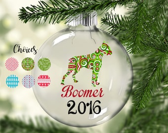 Boxer Christmas Ornament