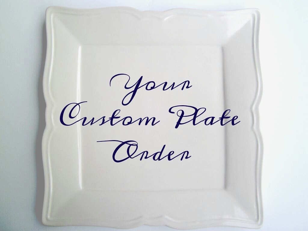 Custom Personalized Ceramic Plate Quote by StormDancerDesigns