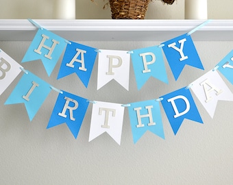 Boy 1st Birthday Banner - 1st Birthday Decoration Boy - First Birthday Party Boy - First Birthday Banner Boy - 40th Banner - 50th Banner