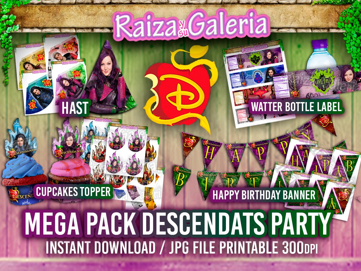 mega-pack-disney-descendants-party-happy-birthday-banner