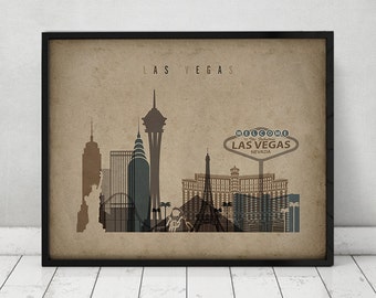 Las Vegas Wall Art las vegas skyline | etsy Las Vegas Wall Art las vegas skyline | etsy