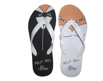 SAMPLE - RANDOM PERSONALIZATION - Flip-flops for wedding guests