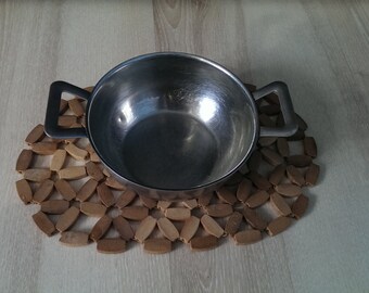 Vintage Metal Bowl, Soviet Metal Bowl with Handles from 1970s, Rustic Kitchen Decor