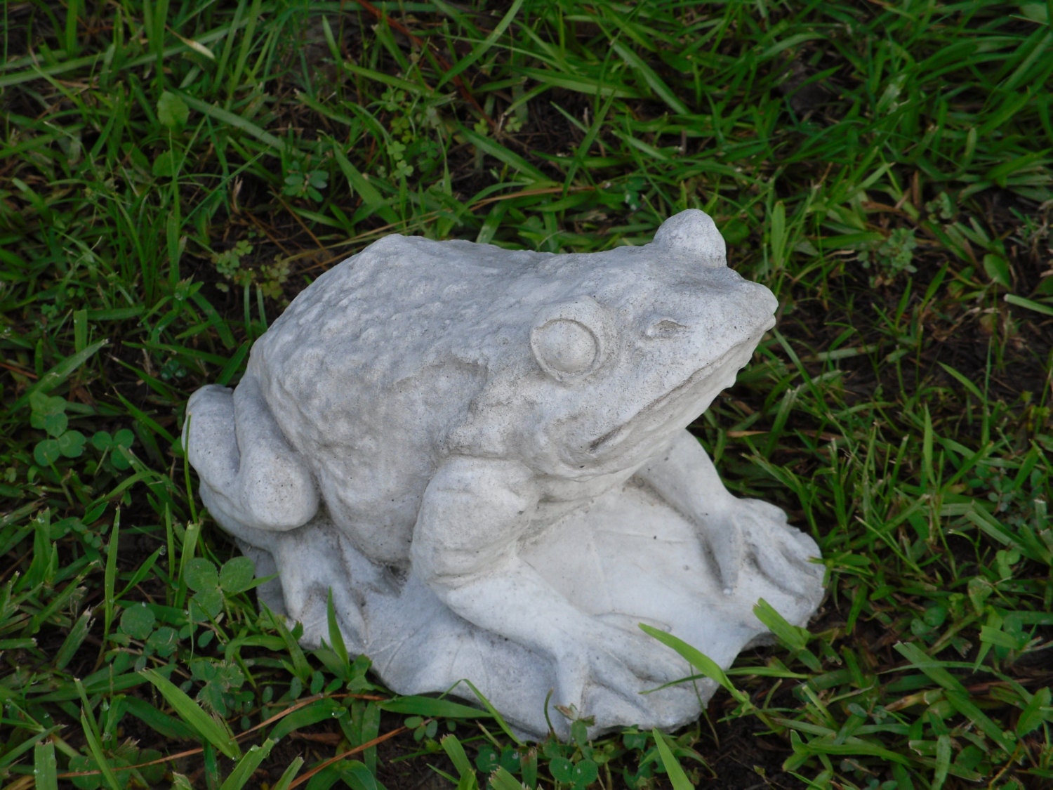 Cement Garden Frog Statue / Large Bull Frog Garden Statue/Figurine 5.5