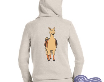 Llama Hoody, Animal Hoody, Funny Llama Shirt, Alpaca Hoody, Graphic Hoody, Awesome Hoody, Unique Animal Hoody, Illustrated Hoody
