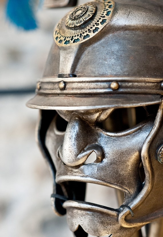 Ancient Helmet Metal Helmet Roman Centurion by BirdArtBulgaria