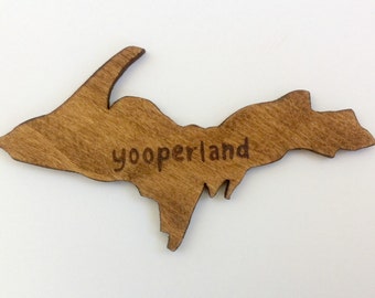 Upper Peninsula silhouette vinyl decal