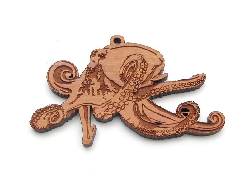 Octopus Ornament Laser Cut Christmas Ornament from Nestled