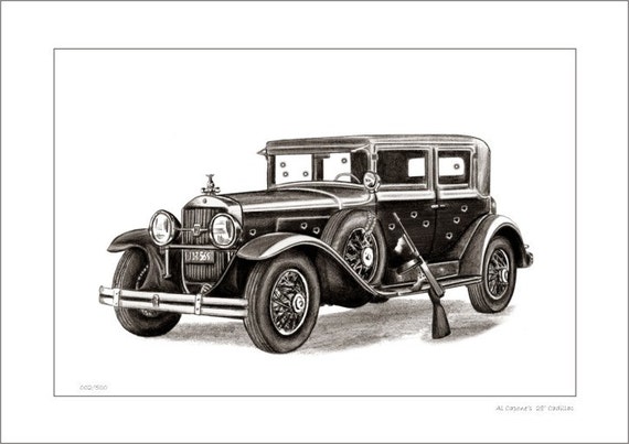 Al Capone 28 Cadillac Gangster Signed Limited Edition