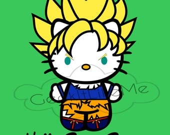  Dragon Ball Z  Hello  Kitty  Sticker Set