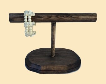 6 inch Wood Bracelet Stand, Jewelry Display, Bracelet Display, Bracelet Holder - 10 color choices