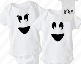 Ghost shirt - ghost costume - baby ghost costume - boy ghost costume - girl ghost costume - Halloween creeper - Ghost boy or girl creepers