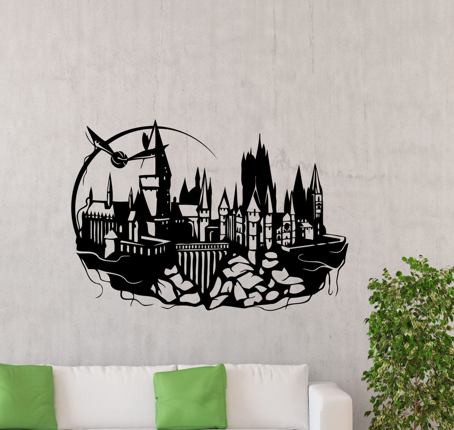 Hogwarts Wall Decal Harry Potter Magic Kingdom Silhouette