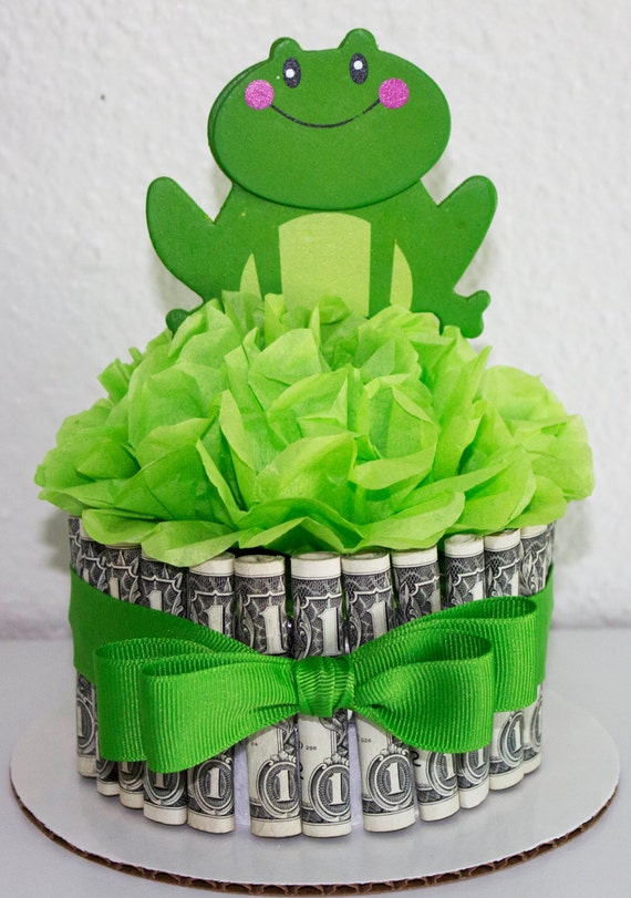 Money Cake Happy Birthday Frog by NewECreativeGifts on Etsy