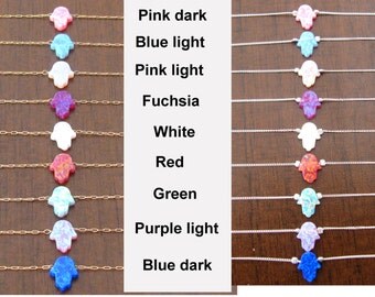Opal hamsa bracelet, opal bracelet, silver bracelet, evil eye bracelet, silver hand bracelet, opal jewelry, opal hand bracelet,