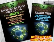 Popular items for minecraft party on Etsy