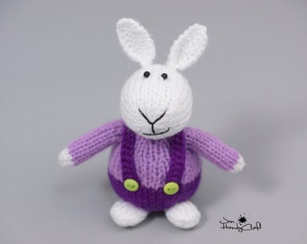 White rabbit Plush bunny rabbit Soft toy Stuffed bunny toy Boyfriend gift Hand knit toy Plush hare Stuffed animal Bunny doll Little plushie