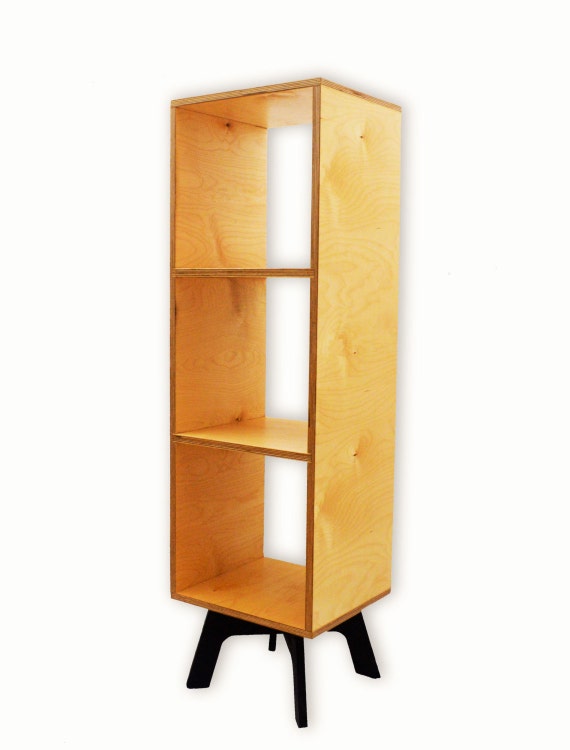 RETRO BOOKCASE Vinyl Record Storage Mid Century by JaakRabbit