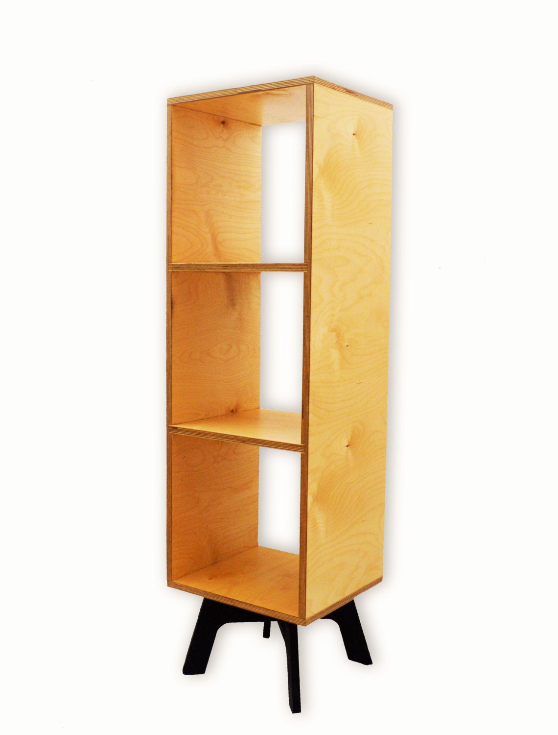 RETRO BOOKCASE Vinyl Record Storage Mid Century by JaakRabbit