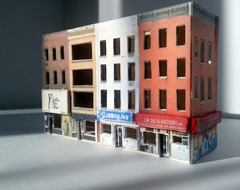 Items similar to Z Scale Custom Built Downtown City Style Buildings on Etsy