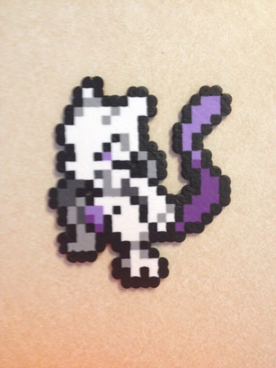 Items similar to Mewtwo Perler Bead Pokemon Sprite on Etsy