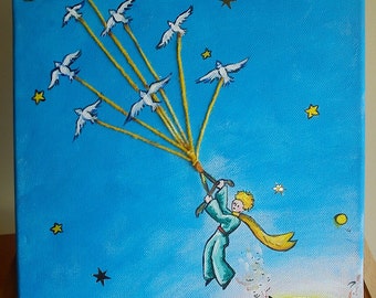 Items similar to The little Prince. Original drawing with the story ...