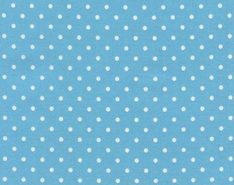 Timeless Treasures Polka Dot Basic - Aqua - 1/2 yard