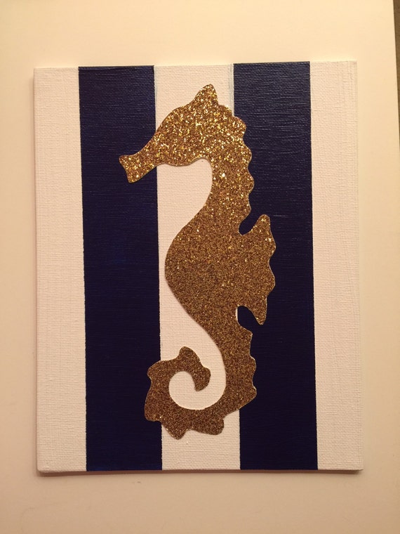 Nursery Painting with Glitter Animal Silhouette by MyBooCreations