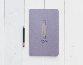 Large Cahier Notebook- Just Write Notebook- Gray Moleskine Journal